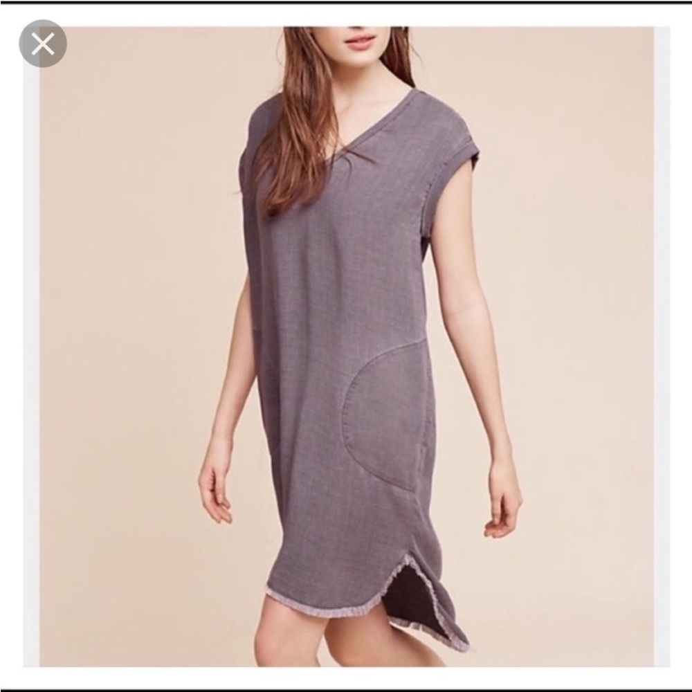 Anthropologie Hi-Lo Grey Dress Cloth & Stone Size XS